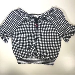 H&M plaid cropped top